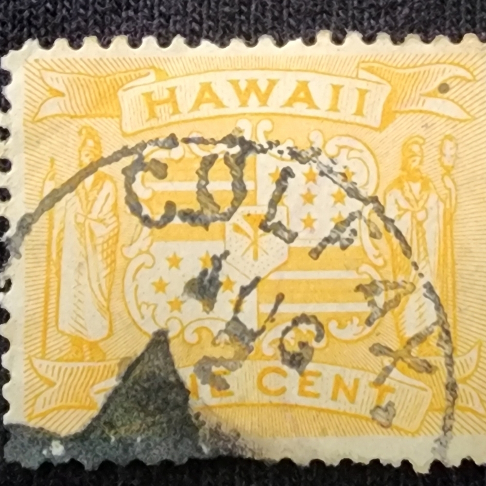 Hawaii Stamp #74 Used Hinged Rare Cancel #lot2